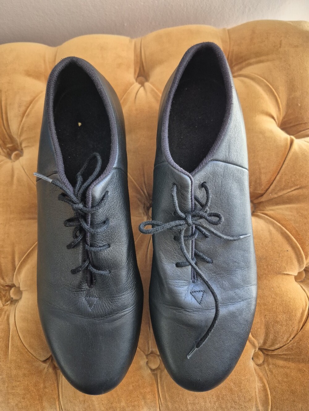 Bloch Audeo Black Leather Tap Dance Shoes Shockwave Metal Taps 11 M US 9.5 10